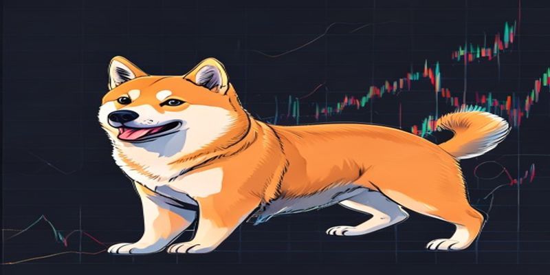 line chart showing Dogecoin daily active addresses spiking before price pump